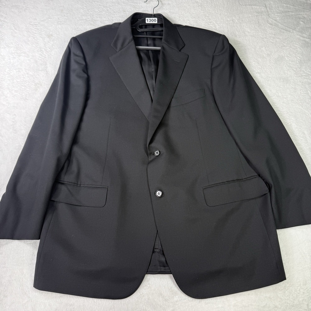 Canali Blazer Mens 48R Black 100% Wool Formal Made In Italy Sport Coat